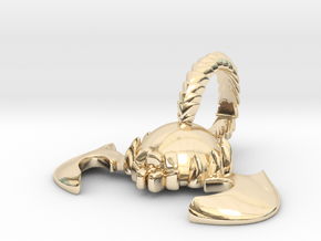 Scorpion Pendant in 14k Gold Plated Brass