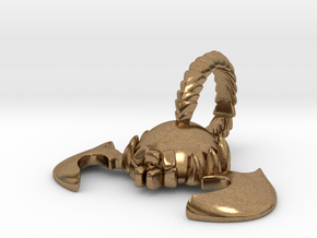 Scorpion Pendant in Natural Brass