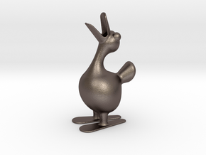 DUCK PENCIL HOLDER in Polished Bronzed Silver Steel