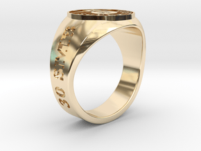 Superball Legman Ring in 14k Gold Plated Brass