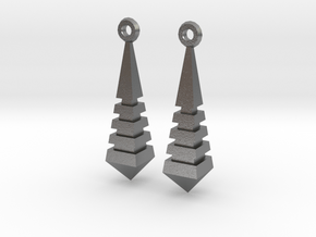 Monolith Earrings in Natural Silver