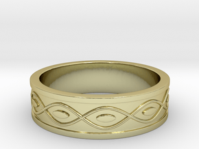 Ring with Eyes - Size 9 in 18k Gold Plated Brass