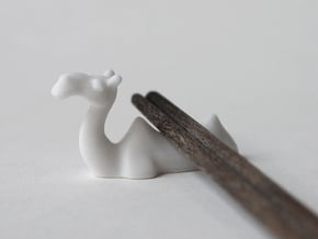 Camel Chopstick Stand in White Natural Versatile Plastic