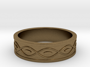 Ring with Eyes - Size 9 in Natural Bronze