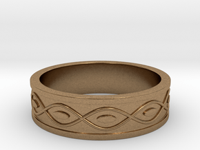 Ring with Eyes - Size 9 in Natural Brass