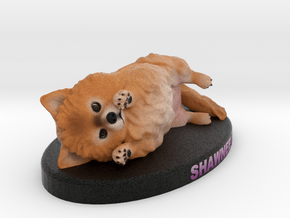 Custom Dog Figurine - Shawnee in Full Color Sandstone
