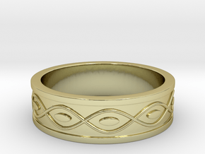 Ring with Eyes - Size 8 in 18k Gold Plated Brass
