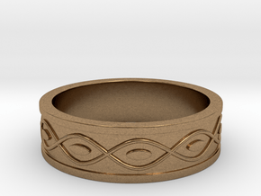 Ring with Eyes - Size 8 in Natural Brass