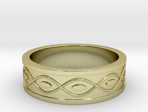 Ring with Eyes - Size 7 in 18k Gold Plated Brass