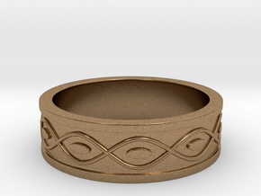 Ring with Eyes - Size 7 in Natural Brass