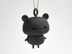 Happy Bear in Black Natural Versatile Plastic