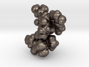 Oxytocin NonaPeptide 1A = 1mm in Polished Bronzed Silver Steel