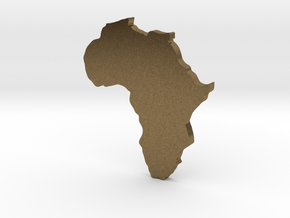 Africa Pendant in Natural Bronze