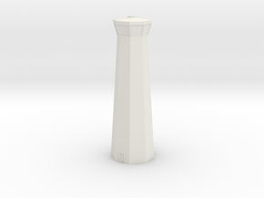 6mm Airport Control Tower in White Natural Versatile Plastic