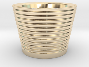 Japanese Sake cup in 14k Gold Plated Brass