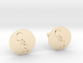 Cuff Links in 14k Gold Plated Brass