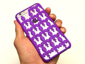 fleur-de-lis iPhone6 case for 4.7inch in Purple Processed Versatile Plastic