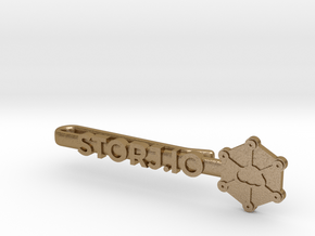 Storj Tie Clip in Polished Gold Steel