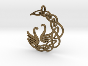 SwanPendant in Natural Bronze