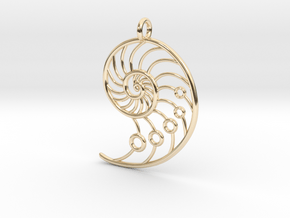 Snail Pendant in 14K Yellow Gold