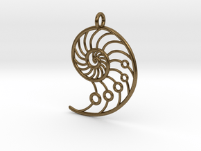 Snail Pendant in Natural Bronze