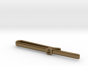 Bitcoin Tie Clip Simple in Polished Bronze