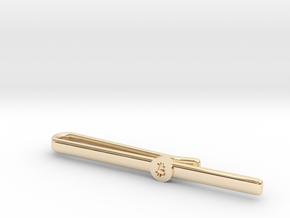Bitcoin Tie Clip Simple in 14k Gold Plated Brass