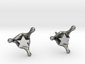 StarSplash stud earrings in Fine Detail Polished Silver