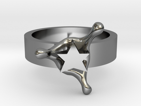 StarSplash ring size 8 U.S. in Fine Detail Polished Silver