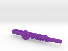Bitcoin Tie Clip in Purple Processed Versatile Plastic