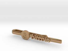 Bitcoin Tie Clip in Polished Brass