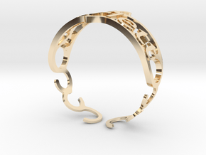 Your Name Custom Bracelet - "Scarlett"  in 14k Gold Plated Brass