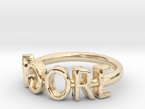 Moore Ring Size 7 in 14k Gold Plated Brass