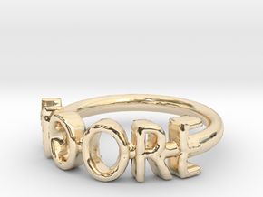 Moore Ring Size 6 in 14k Gold Plated Brass