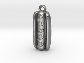 Big Ole Wiener Pendant in Natural Silver: Large