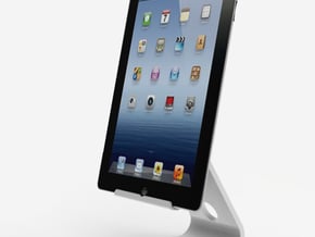 The Ipad stand (shelled) in White Natural Versatile Plastic