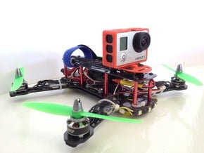 ZMR250 Quadcopter GoPro3 Frame in Red Processed Versatile Plastic