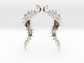 SeaBean Earrings in Rhodium Plated Brass