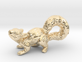 Squirrel Pendant in 14k Gold Plated Brass