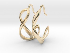 Waves Earrings in 14k Gold Plated Brass