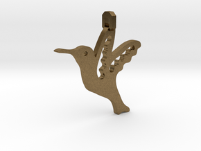 Hummingbird Pendant in Natural Bronze