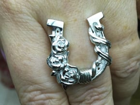 Luck N Roses Ring in Polished Silver