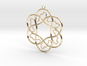 Little Hearts Pendant in 14k Gold Plated Brass