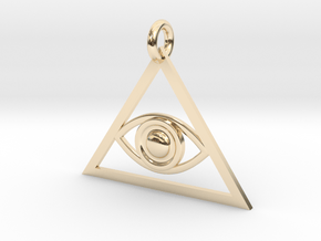 Eye of Providence Pendant in 14K Yellow Gold