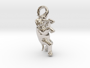 Elephant Pendant in Rhodium Plated Brass