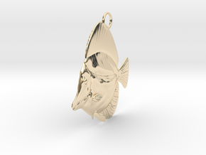 Fish Pendant in 14k Gold Plated Brass