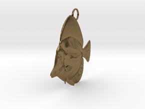 Fish Pendant in Natural Bronze