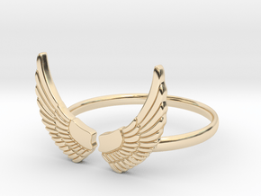 Wings Ring in 14k Gold Plated Brass