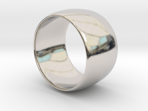 RING 19 mm in Rhodium Plated Brass