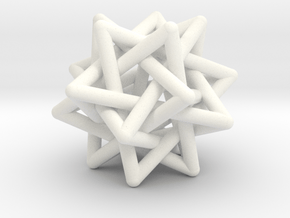 Merkaba Pendant in White Processed Versatile Plastic